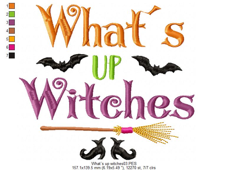 What´s Up Witches - Satin Stitch