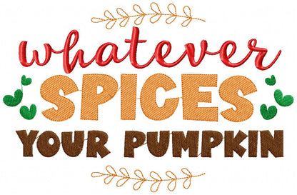 Whatever Spices your Pumpkin - Fill Stitch