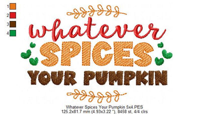 Whatever Spices your Pumpkin - Fill Stitch
