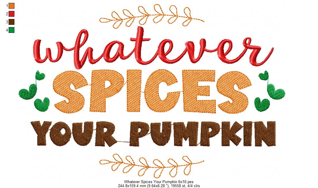 Whatever Spices your Pumpkin - Fill Stitch