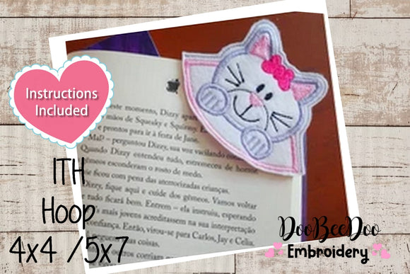 Kitty Bookmarker - ITH Applique