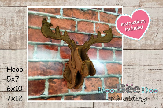 Deer Head 3D - ITH Project - Machine Embroidery Design