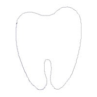 Teeth Christmas Tree Ornaments Set - ITH Project - Machine Embroidery Design