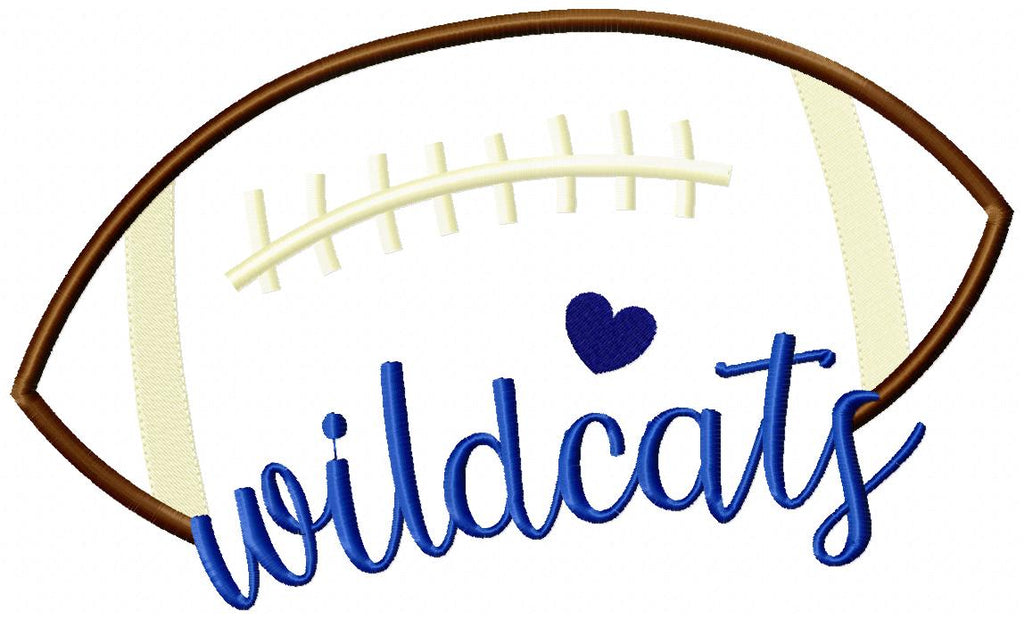 Football Wildcats Ball - Fill Stitch