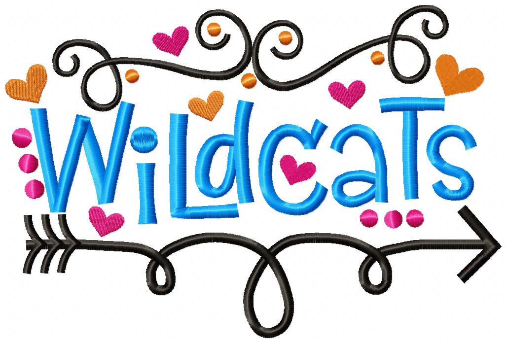 Wildcats Fun Arrows - Satin Stitch - Machine Embroidery Design