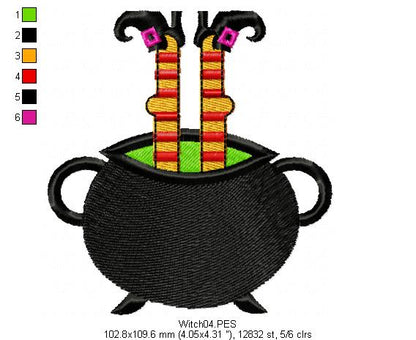 Witch  - Fill Stich - Machine Embroidery Design