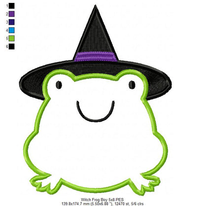 Wizard Frog Boy - Applique