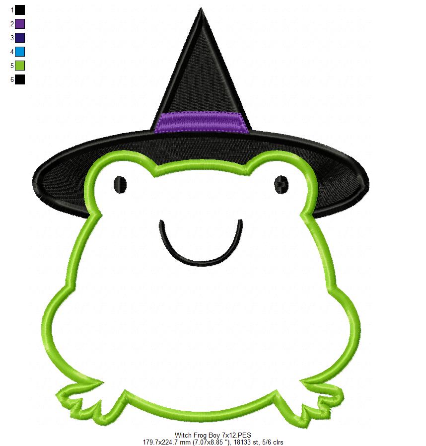 Wizard Frog Boy - Applique