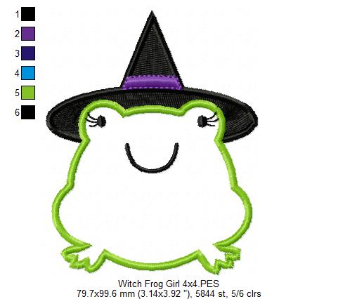 Wizard Frog Girl - Applique