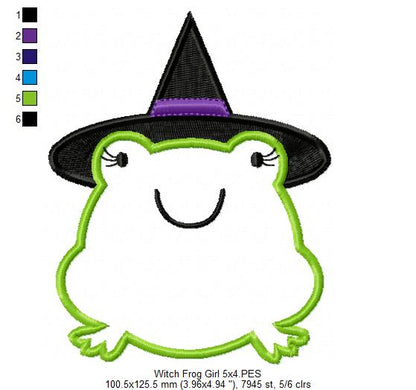 Wizard Frog Girl - Applique