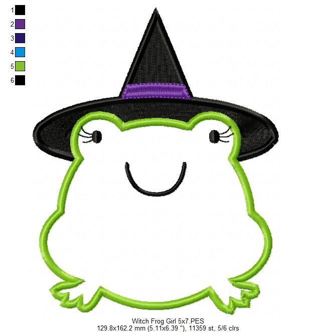 Wizard Frog Girl - Applique