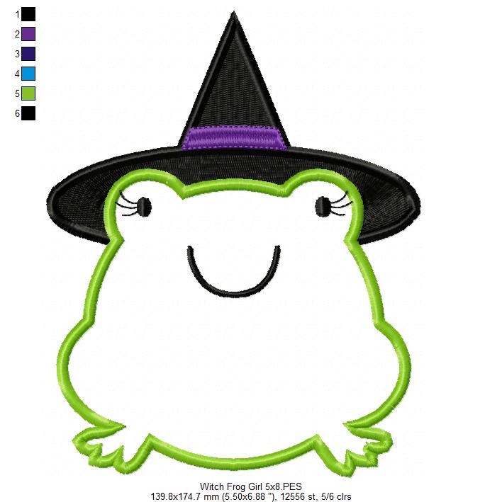 Wizard Frog Girl - Applique