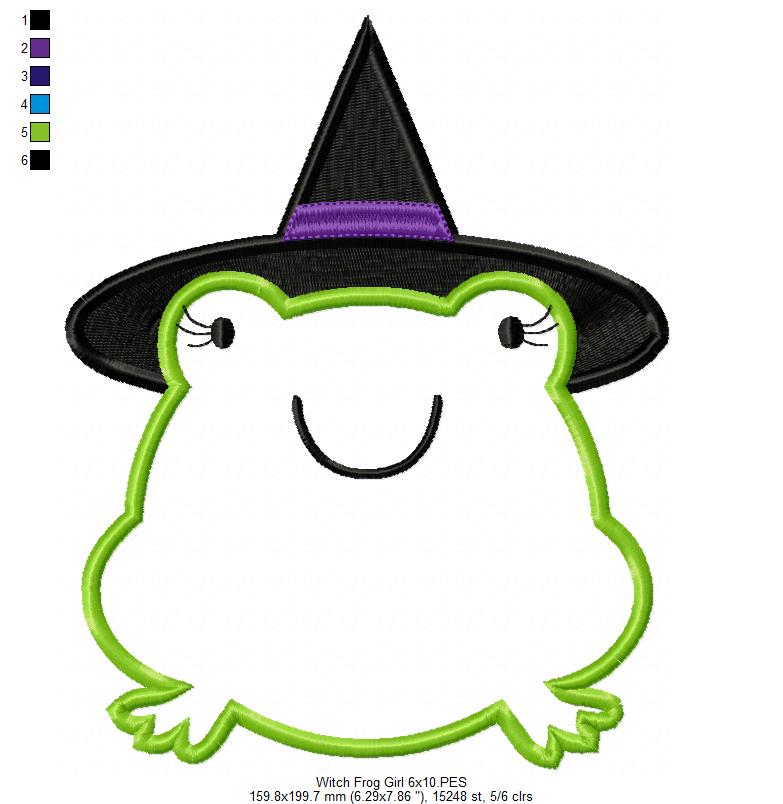 Wizard Frog Girl - Applique