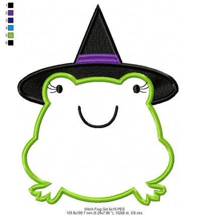 Wizard Frog Girl - Applique