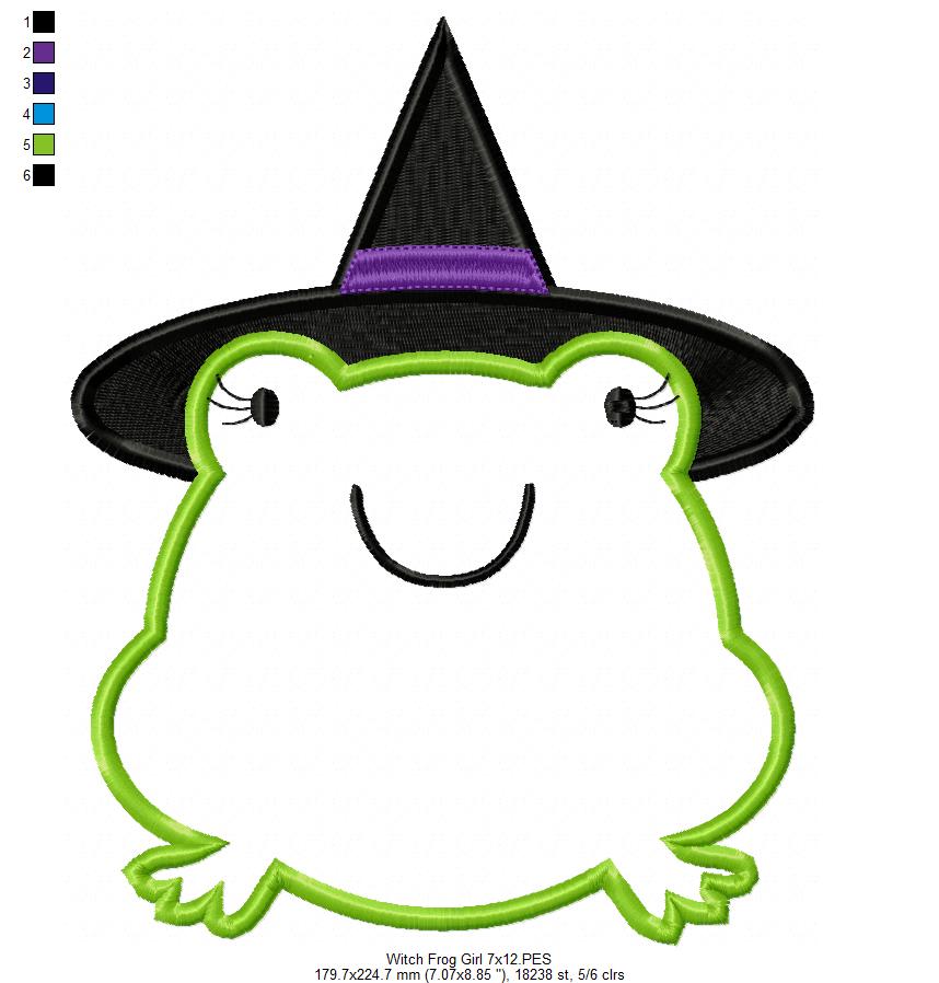 Wizard Frog Girl - Applique