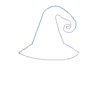 Witch Hat and Shoes - Applique Embroidery