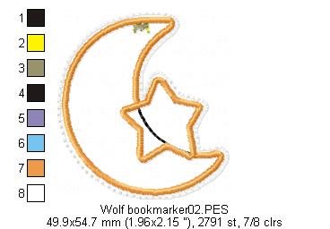 Wolf Bookmarker - ITH Project - Machine Embroidery Design