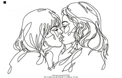 Woman's Love - Redwork