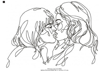 Woman's Love - Redwork