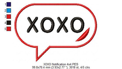 XOXO Notification  - Applique