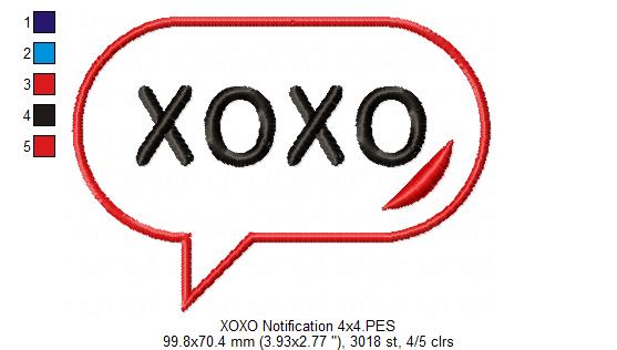 XOXO Notification  - Applique