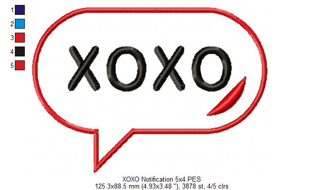 XOXO Notification  - Applique