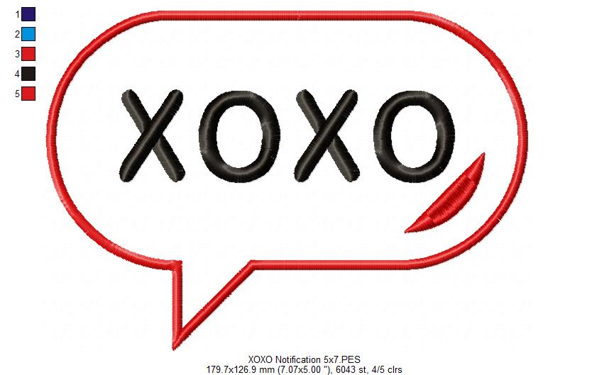 XOXO Notification  - Applique