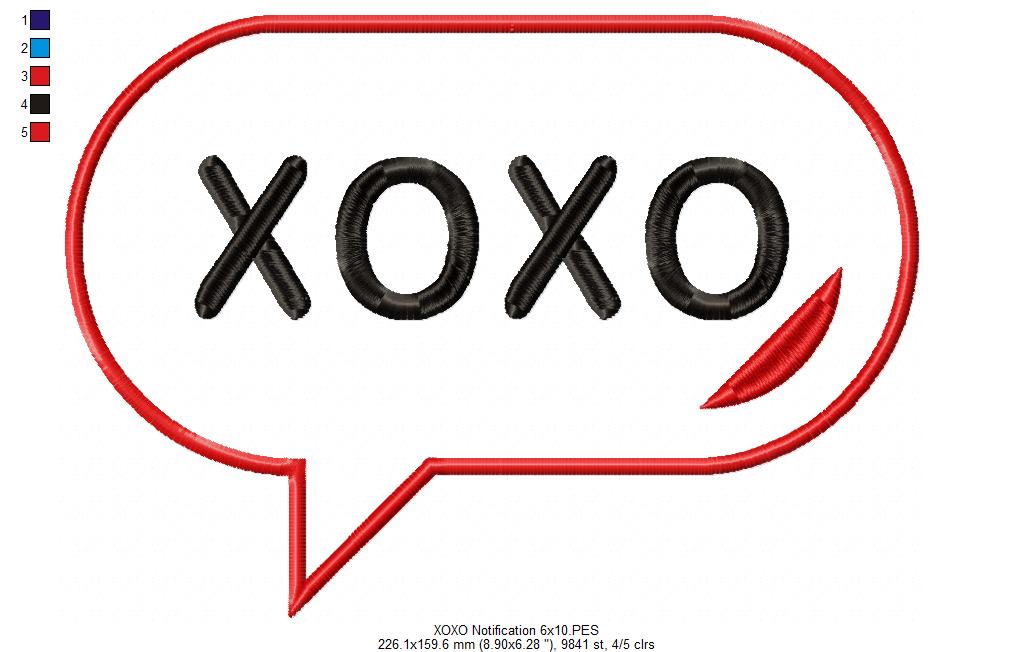 XOXO Notification  - Applique