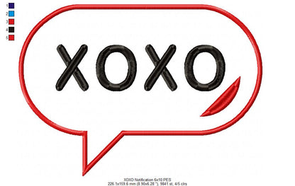 XOXO Notification  - Applique