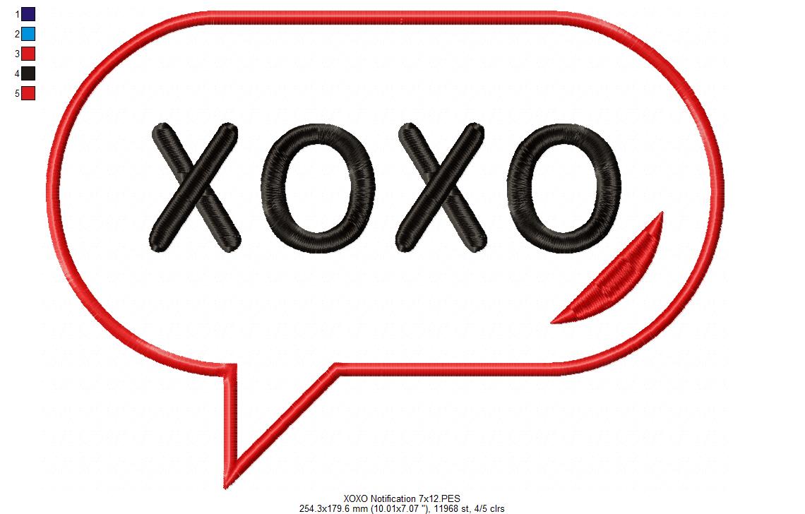 XOXO Notification  - Applique