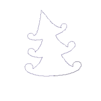 Christmas Tree and Gifts - Applique - Machine Embroidery Design
