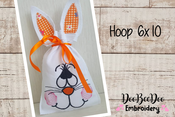 Easter Bunny Bag Flowers - ITH Project - Machine Embroidery Design