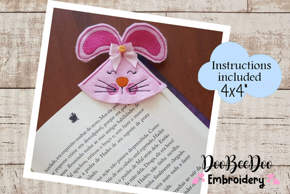 Bunny Bookmarker - ITH Applique - Machine Embroidery Design