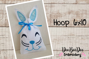 Easter Bunny Bag Blue - ITH Project - Machine Embroidery Design