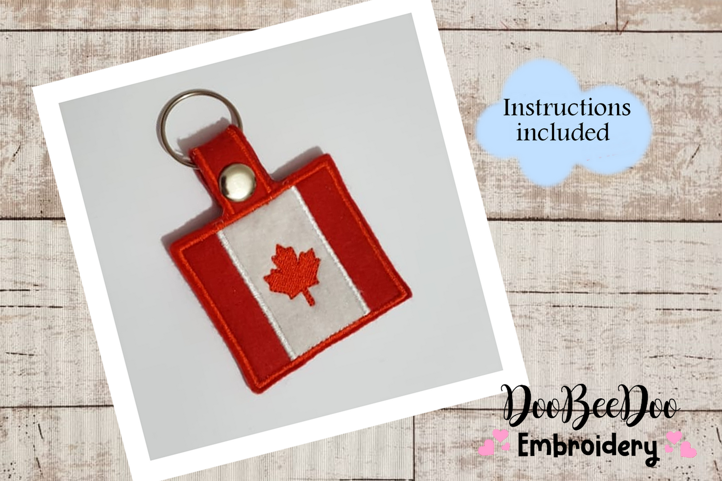 Canada Keychain - ITH Project - Machine Embroidery Design