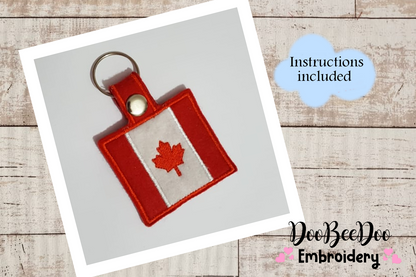 Canada Keychain - ITH Project - Machine Embroidery Design