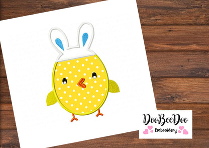 Little bird boy  Easter  - Applique  - Machine Embroidery Design