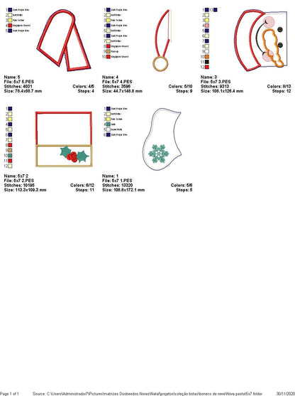 Snowman Christmas Door Ornament - ITH Project - Machine Embroidery Design