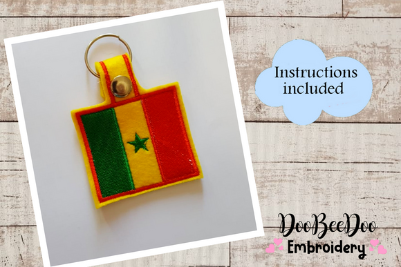 Senegal Keychain - ITH Project - Machine Embroidery Design