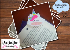 Unicorn Bookmarker 1 - ITH Project - Machine Embroidery Design