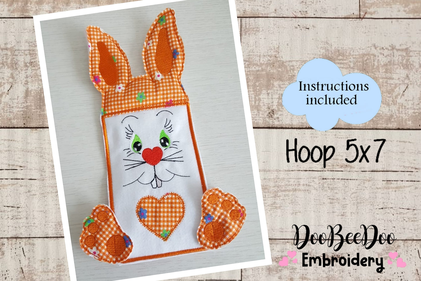 Candy Easter Bunny Bag - ITH Project - Machine Embroidery Design