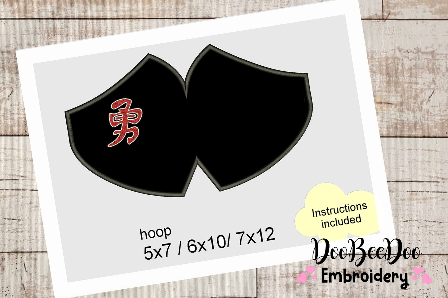 Face Mask Courage - ITH Project - Machine Embroidery Design