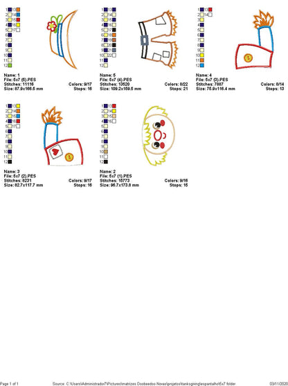 Scarecrow Ornament - ITH Project - Machine Embroidery Design