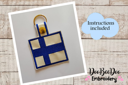 Finland Keychain - ITH Project - Machine Embroidery Design