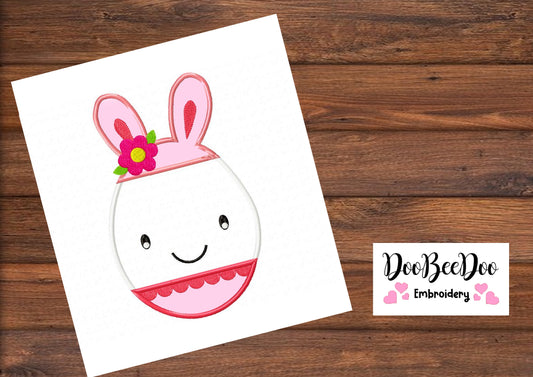 Easter Egg Girl  - Applique  - Machine Embroidery Design