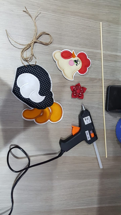 Chicken Home Sweet Home Vase Ornament - ITH Project - Machine Embroidery Design