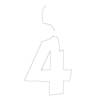 Easter Bunny Ears and Bow Number 4 Four 4th Fourth Birthday - Applique