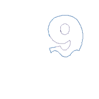 Mermaid Tail Number 9 Nine 9th Nineth Birthday - Applique