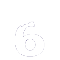 Easter Bunny Ears and Bow Number 6 Six 6th Sixth Birthday - Applique