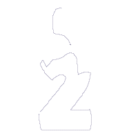 Easter Bunny Ears and Bow Number 2 Two 2nd Second Birthday - Applique